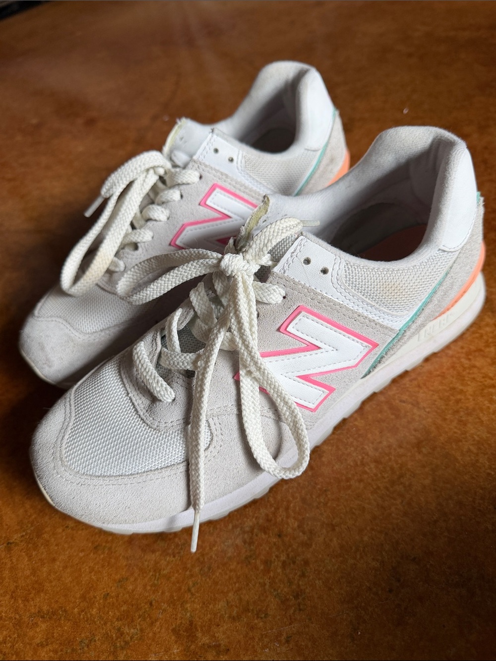 New Balance 574 Nimbus Cloud Peach Glaze Sneakers